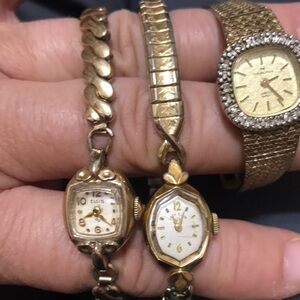 Three Used Watches-ELGIN & HAMILTON